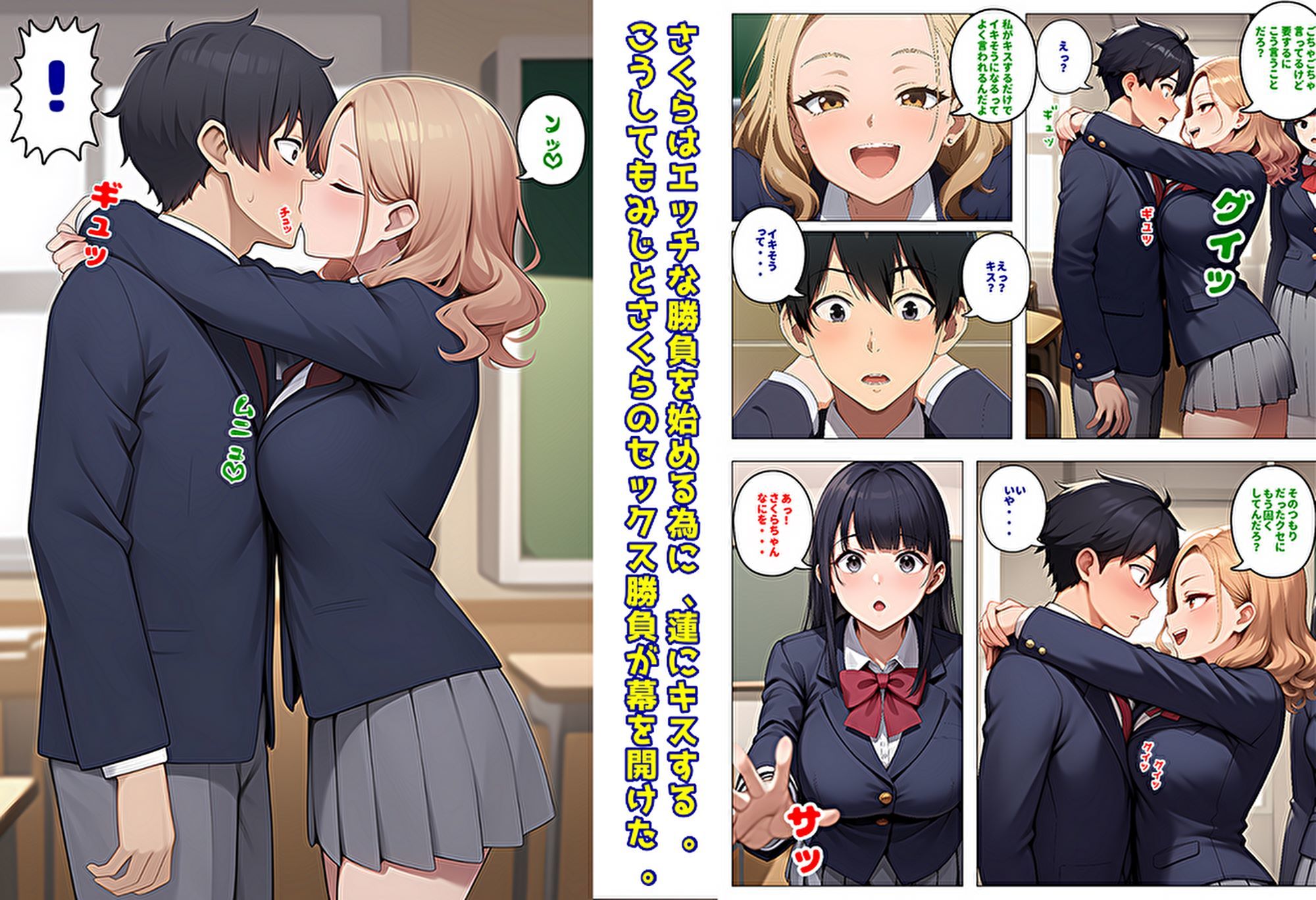  - 【メッチャエロい作品なので新作セールします】委員長とギャルがセックス勝負を始めたんだが俺が審判をする事になった話