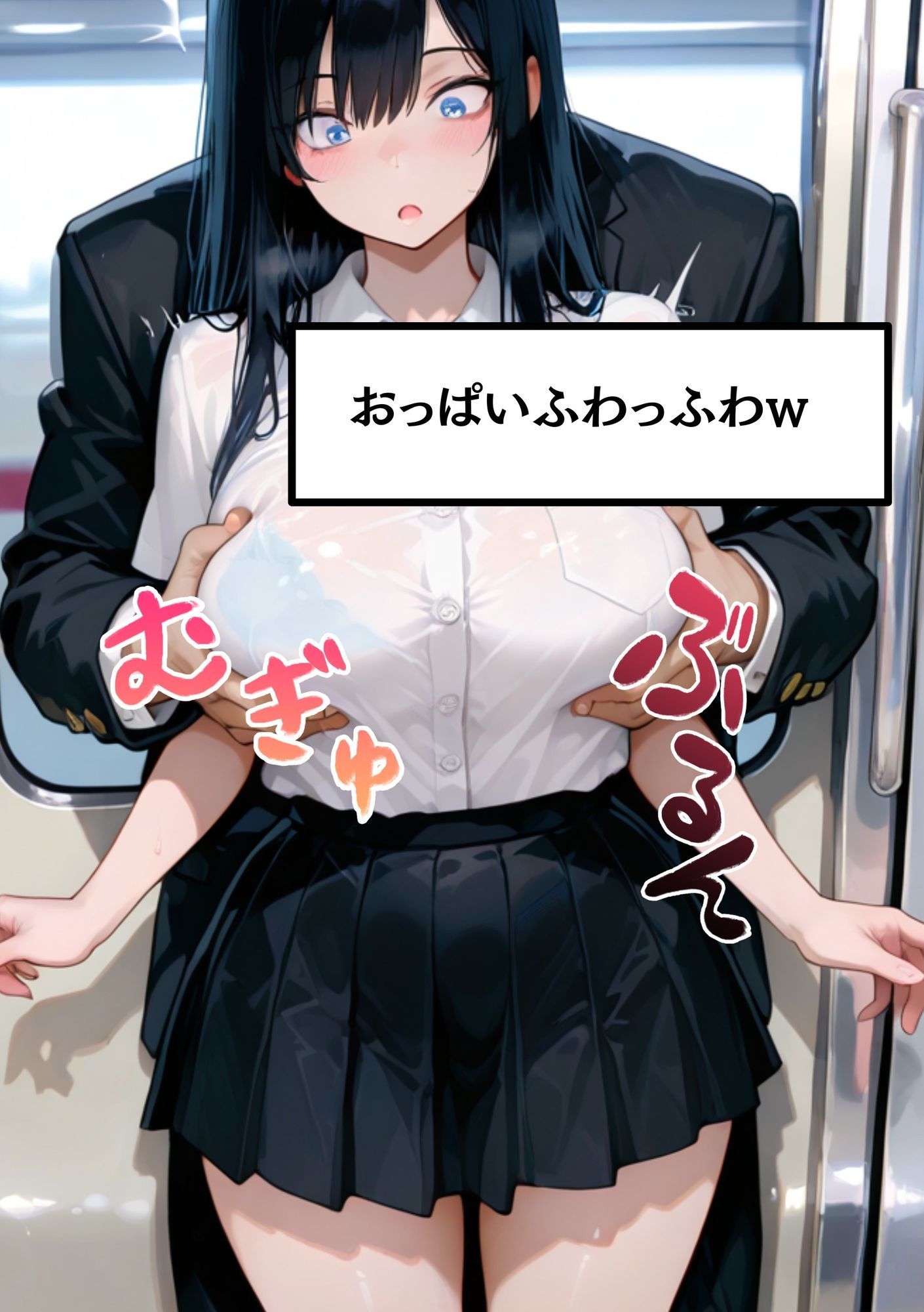 - たわわJKのおっぱい揉んで中出しダメって言われてるのに鬼ピストンでおまんこの中に精子ドピュピュ注いでみた