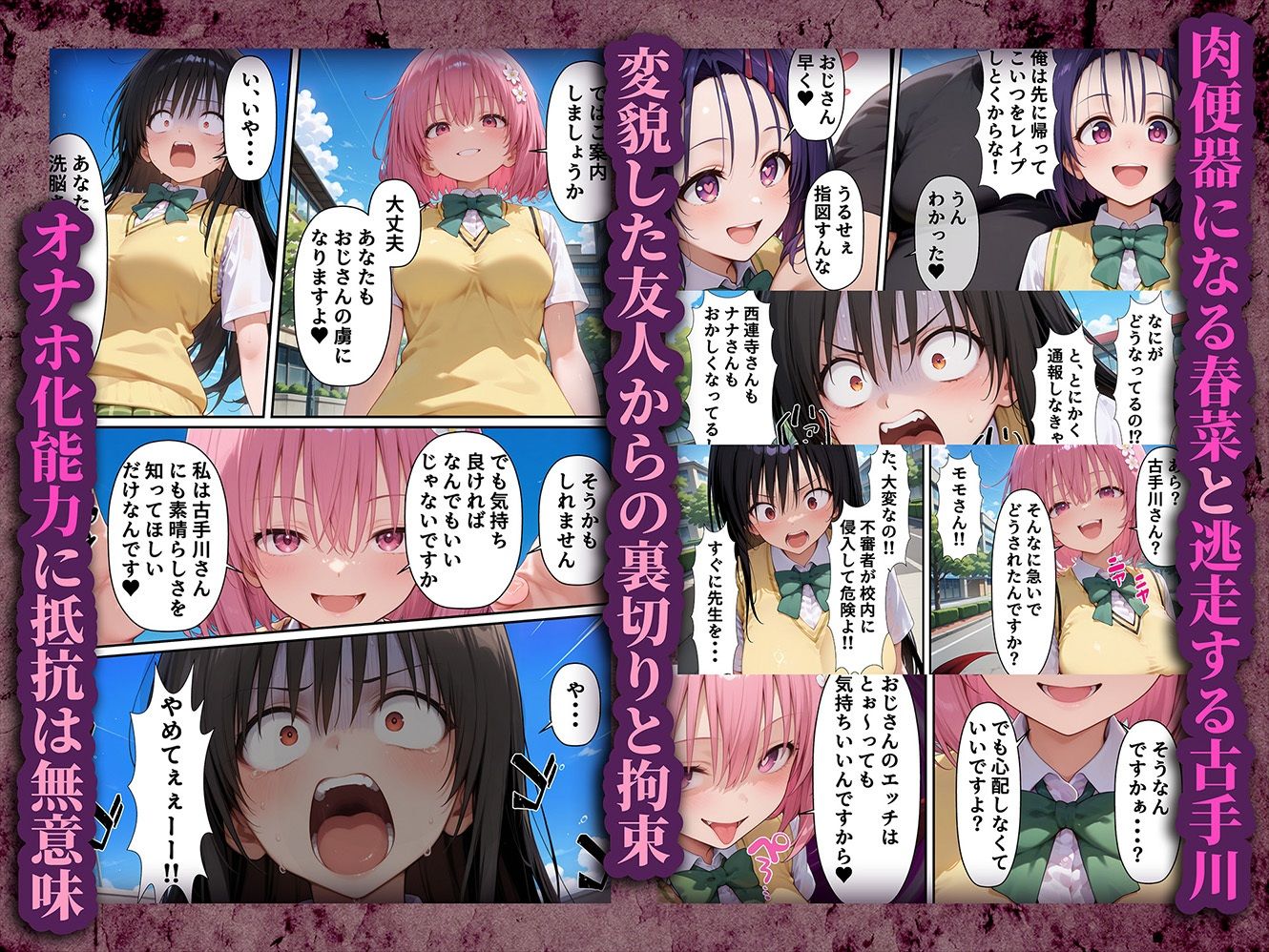 - 肉便器(オナホ)捕まえた 〜触れて合言葉を言うと生オナホにできるアイテムでヒロインをハントして処女に無責任中出しをキメる〜3 古手川&春菜編