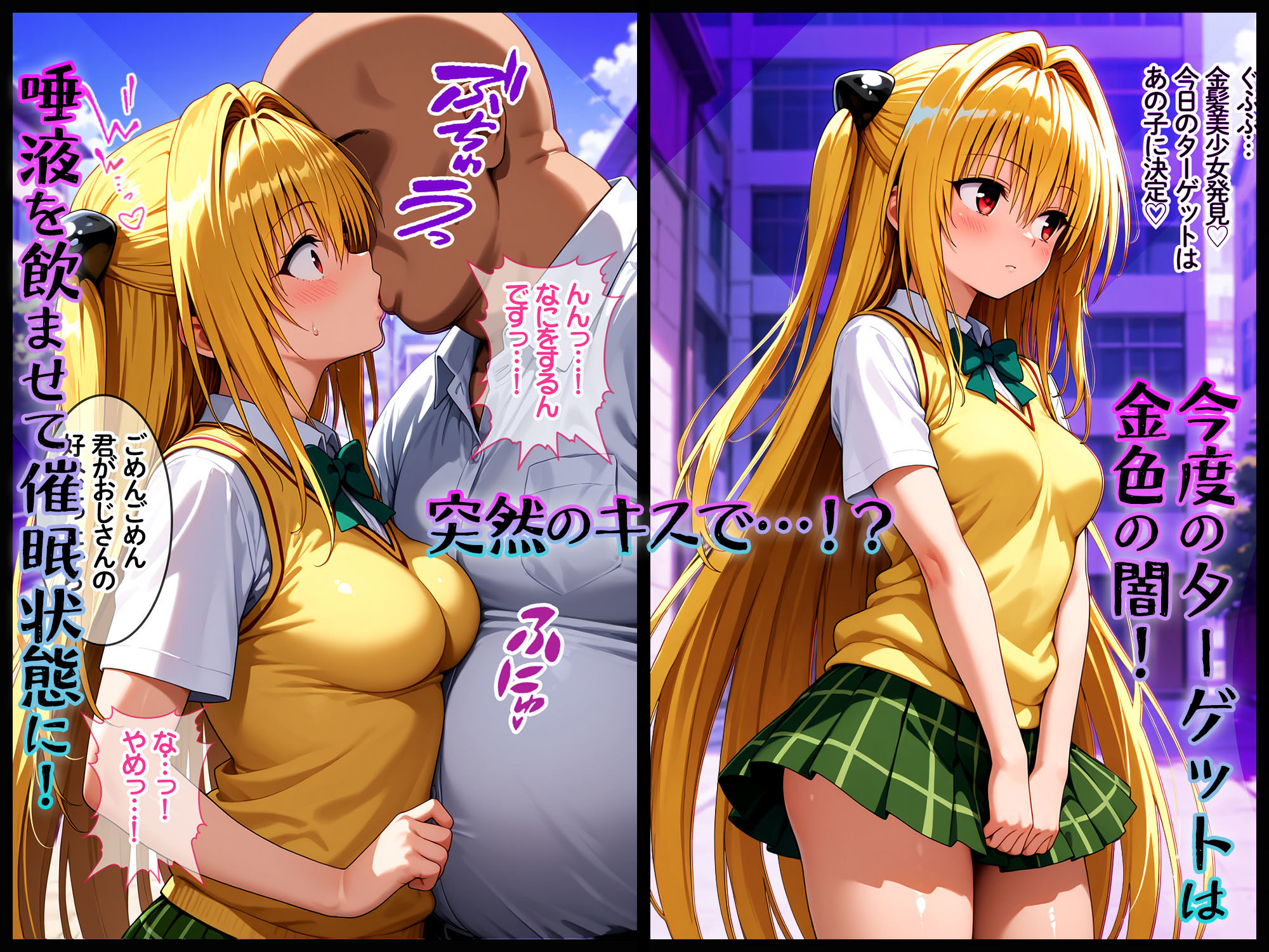 - キスで催●!?変態おじさんに好き勝手されてヤミ完堕ち 〜前編〜