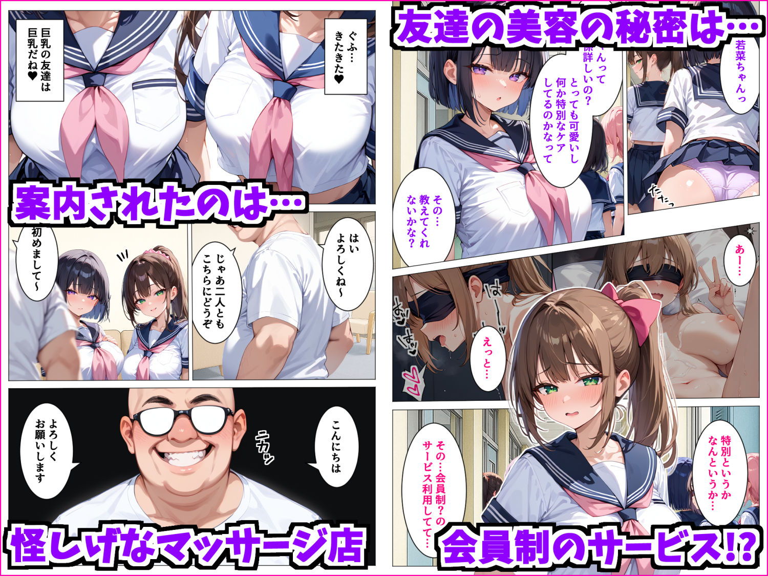  - インチキマッサージ師とデカパイJKちゃんたち