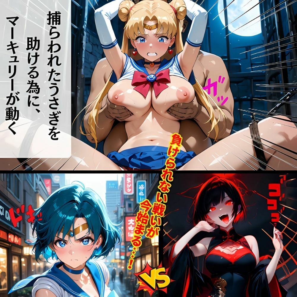  - マーキュリーの敗北‥群がるおじさん達の餌食に‥沈むセーラー戦士