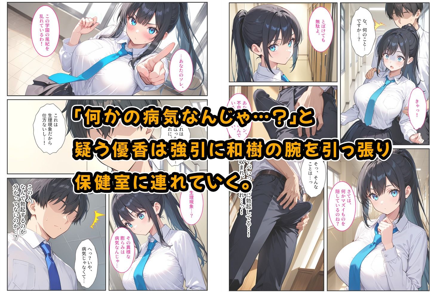  - 快楽に目覚めた無垢な爆乳風紀委員長とドMなギャル保健医に射精管理されています！