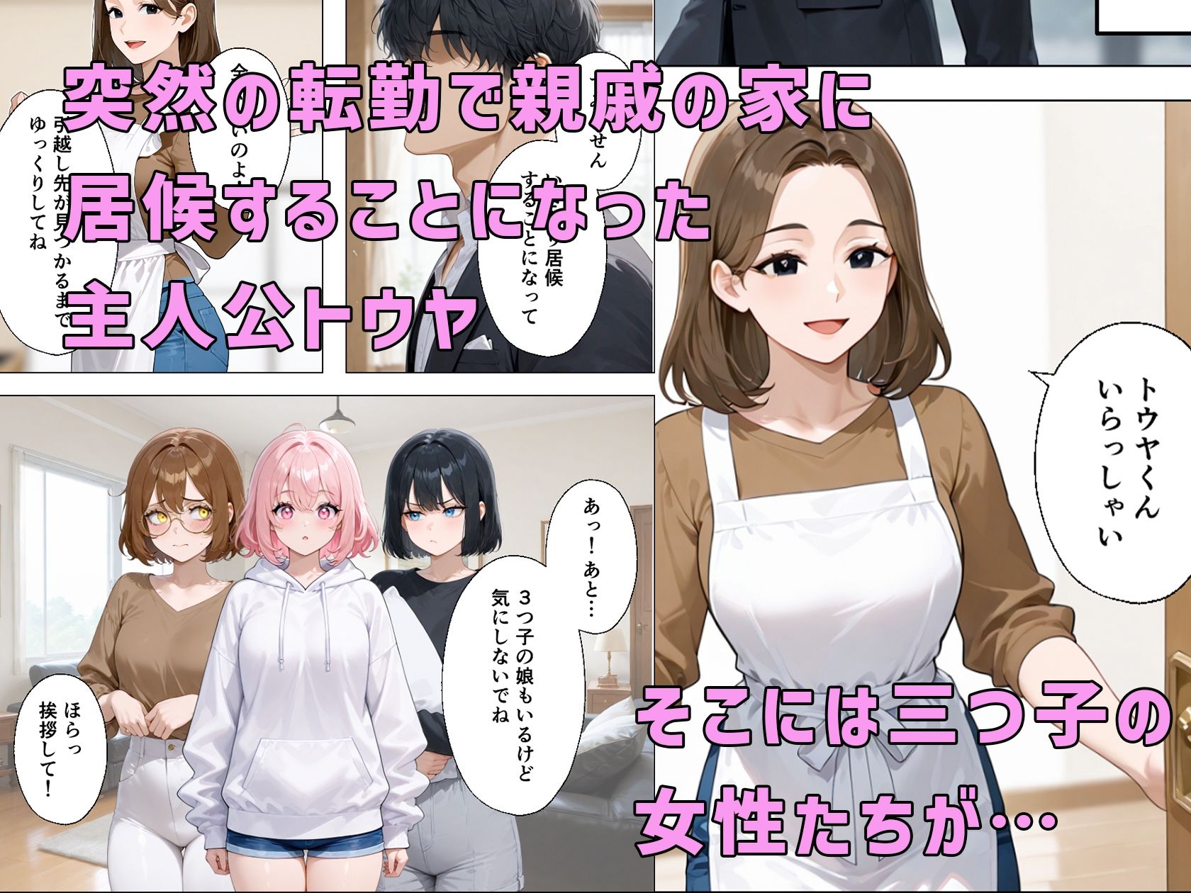  - 居候先の三つ子とえっちな関係になってしまう！？