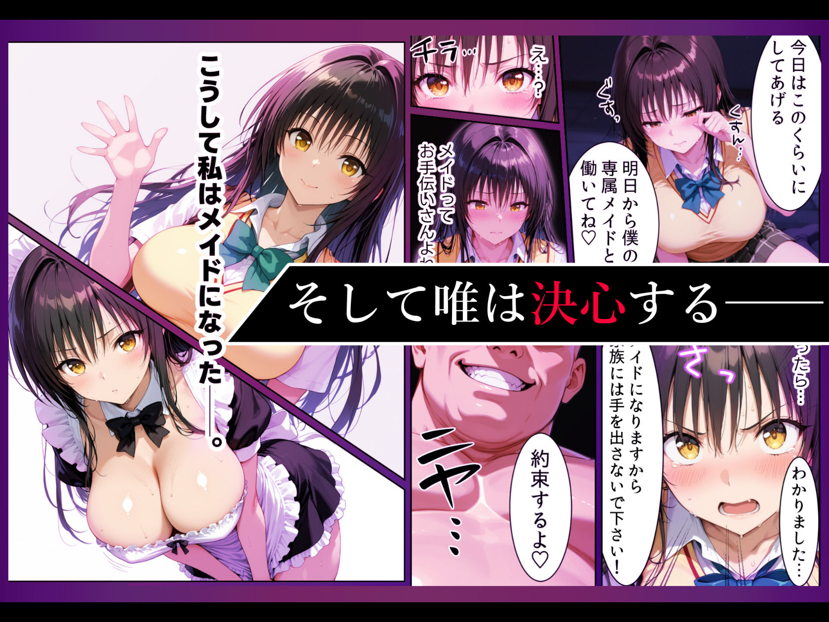  - 突然メイドにさせられご主人様の調教で完全服従する話